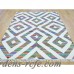 Bungalow Rose One-of-a-Kind Flat Weave Kilim Geometric Hand-Knotted Ivory Area Rug RGRG4176